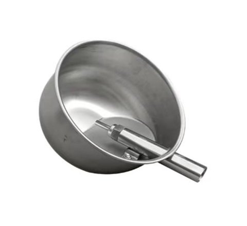 The bowl from which the pig drinks